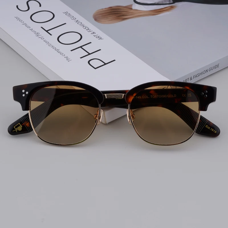 Occhiali da sole Vintage di marca uomo ovale quadrato Lemtosh occhiali da sole donna Luxury Brand Vintage acetato Frame Driving Travel TINIF