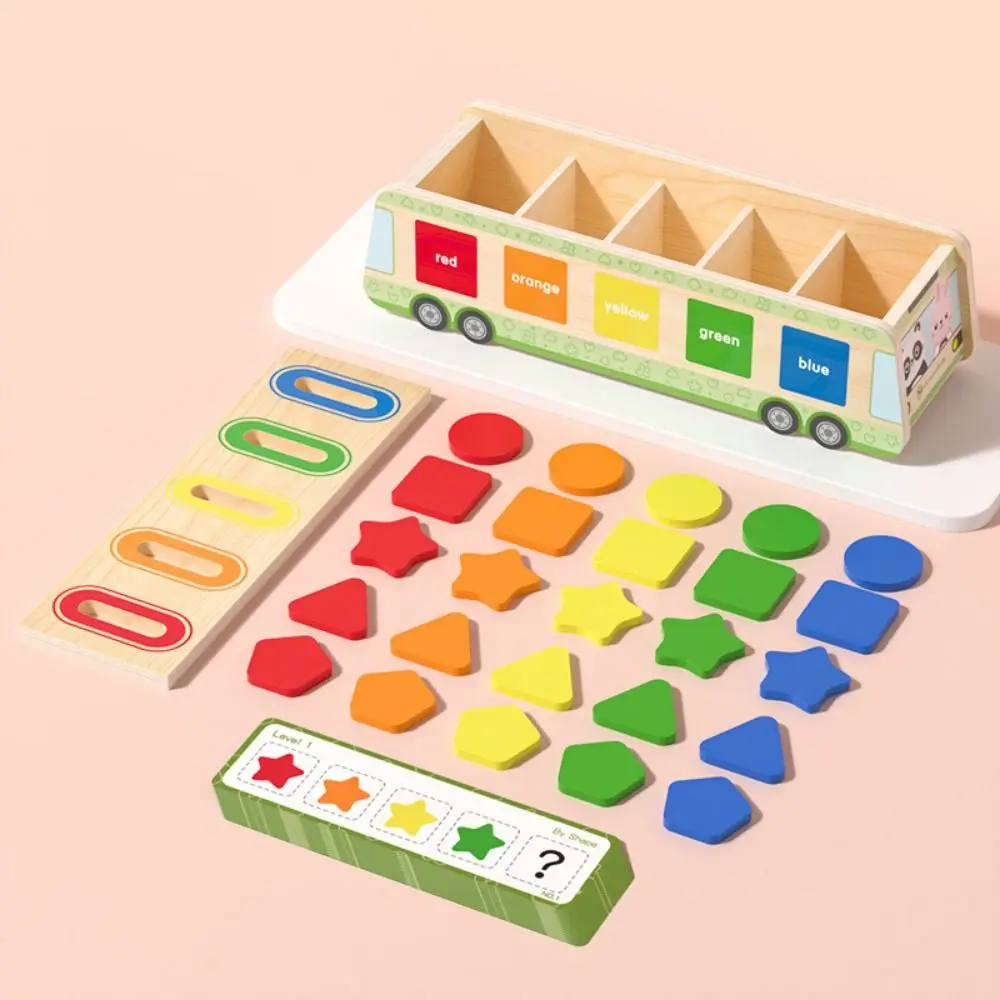 Boîte de tri de formes en bois, Cognition géométrique, Montessori, éducation précoce, jeu de Table de tri de formes et de couleurs, multicolore