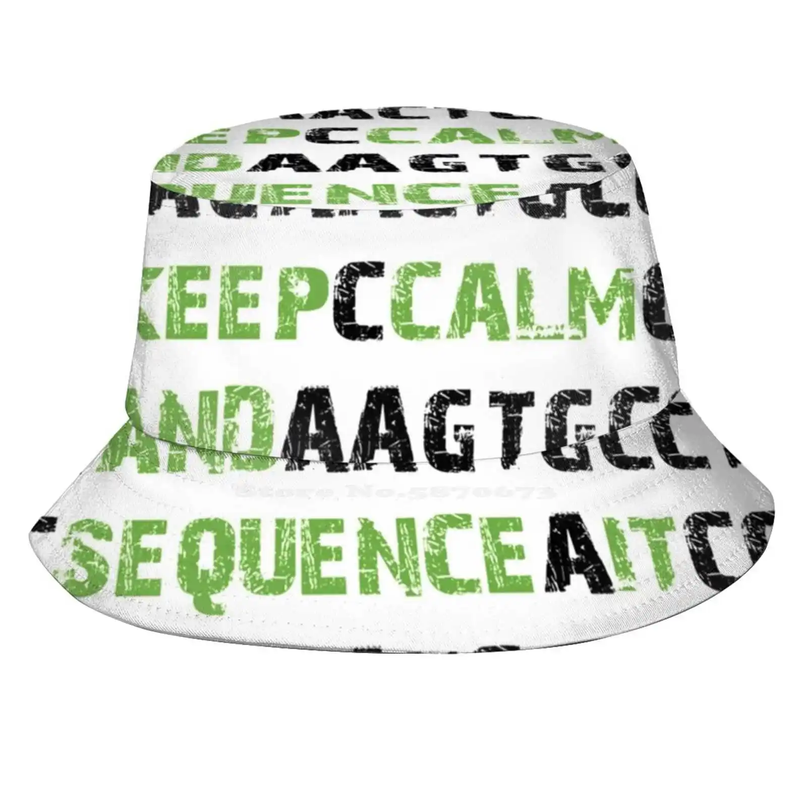 

Keep Calm And Sequence It - Bioinformatics Genome Dna Green Black Sun Cap Fisherman Hat Bucket Hats Genome Bioinformatics