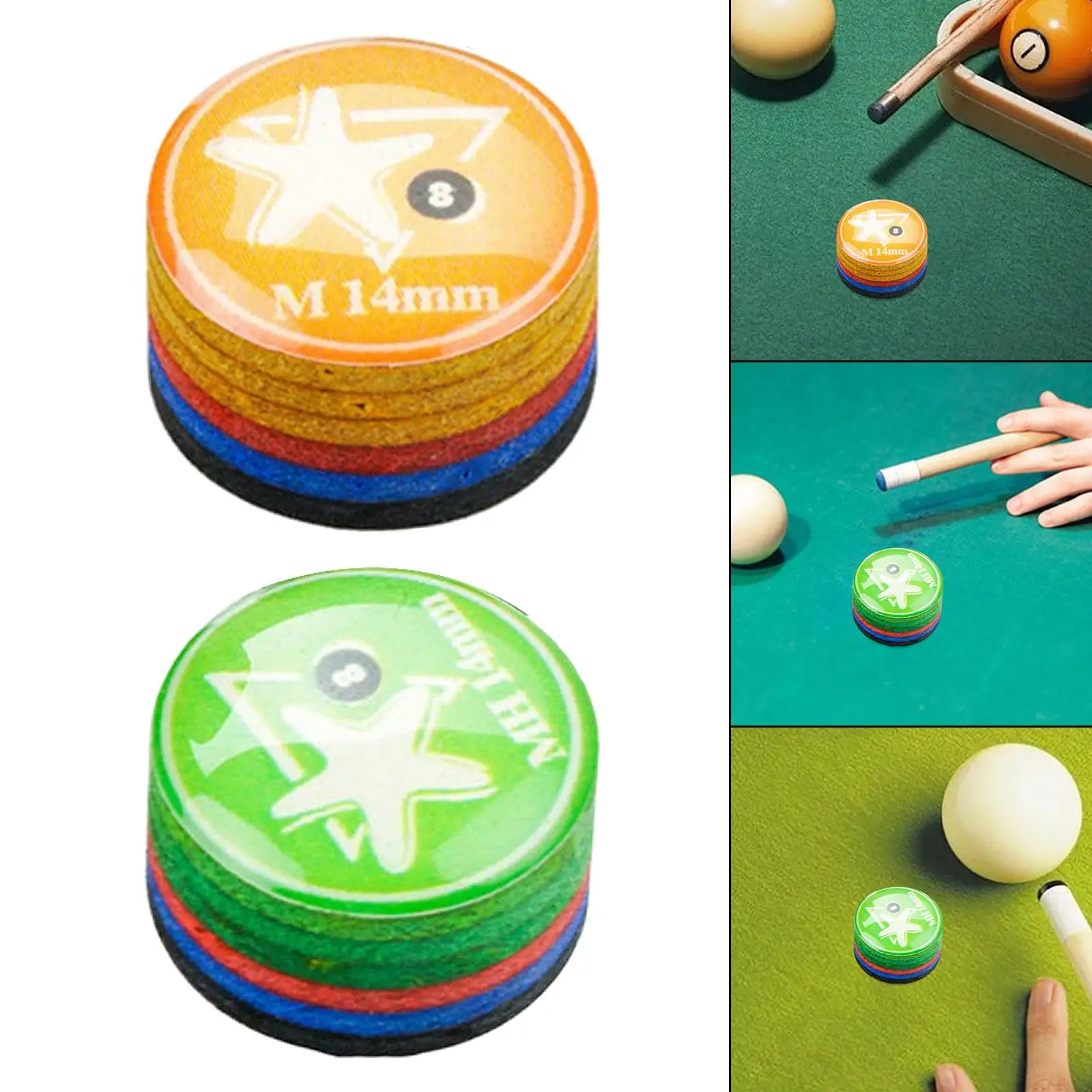 Pool Cue Tip PU Leather Replacement for Billiard Enthusiast Men Women Adults