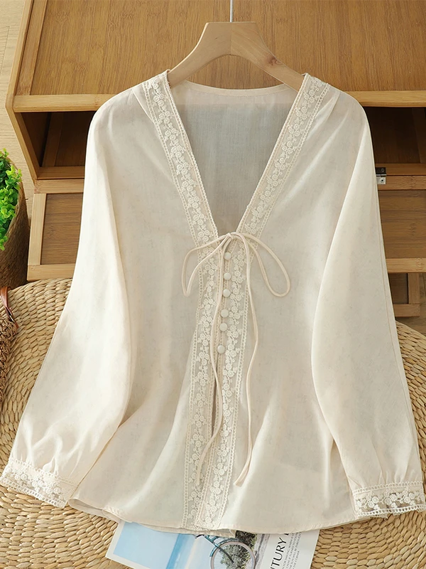 

Защита от солнца V-Ne с поясом irt Женские большие размеры Дизайнерские крючки с цветочным принтом Смачный топ для поездок на работу Sle Long Sve