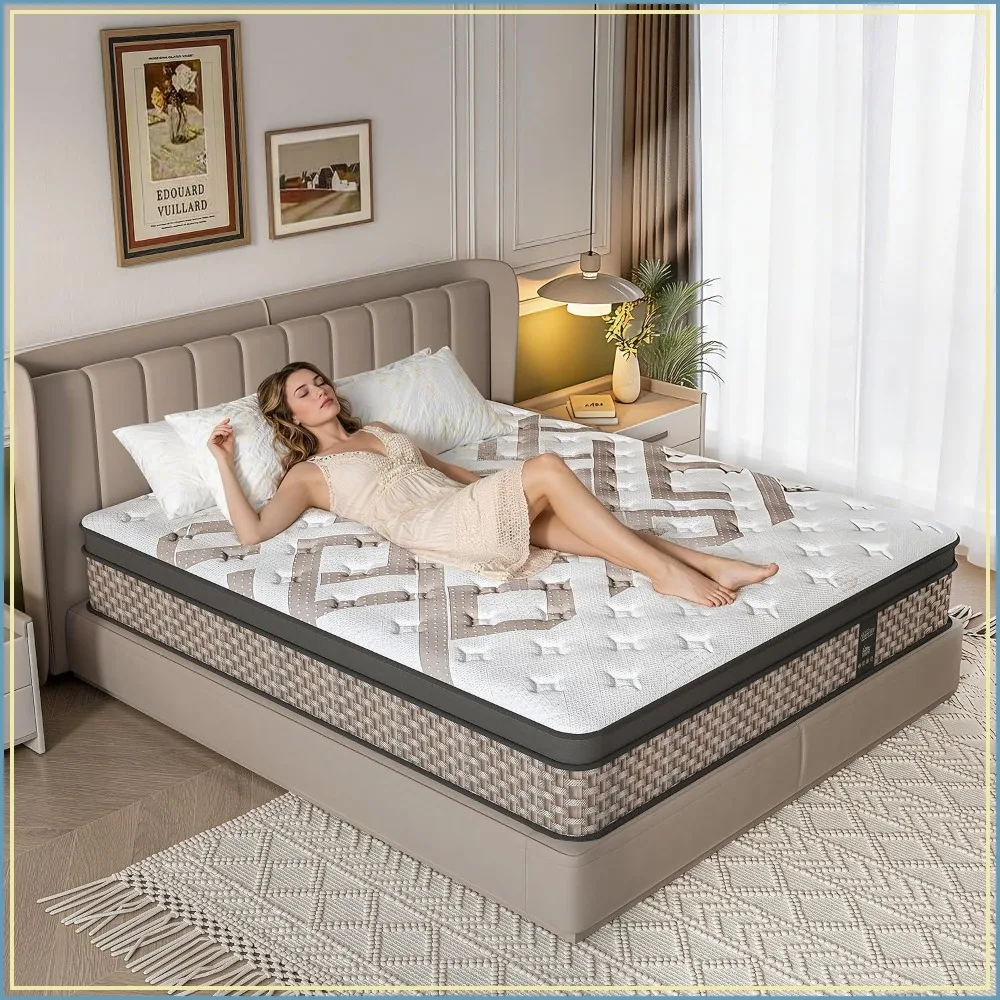 King Mattress 14 Inch Hybrid, 7-Zone Body Contour Support