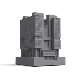 Soviet Palace cement micro-architecture pen holder personality creative desktop storage miniature building industrial style