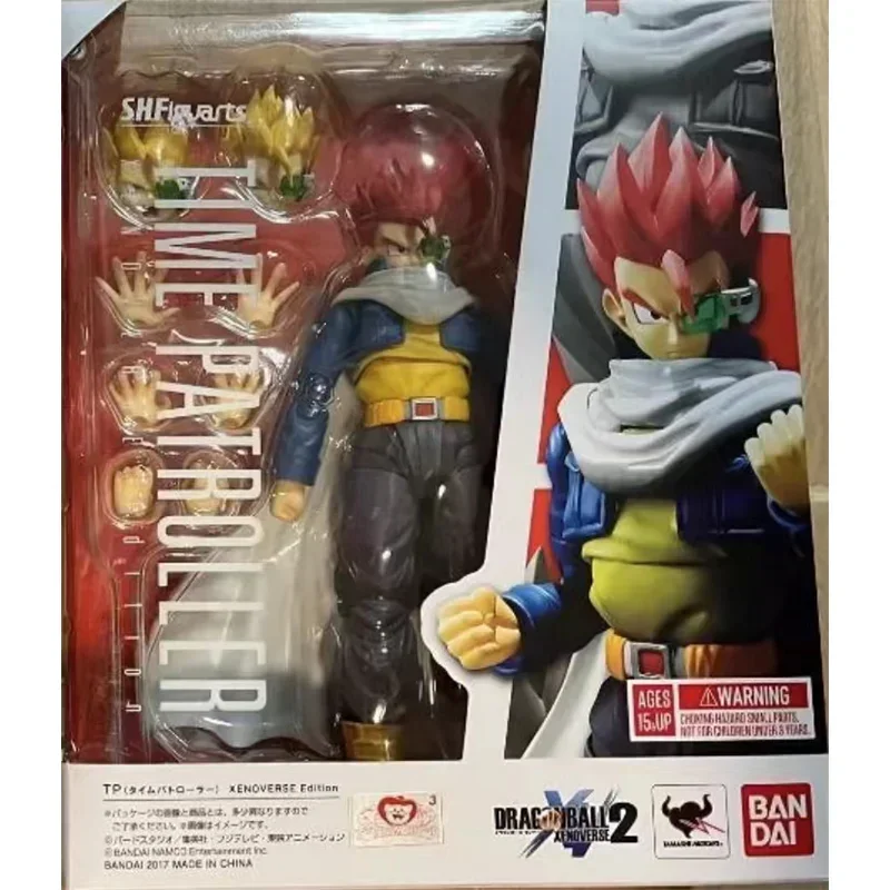 In Stock Bandai Original Dragon Ball SHF TP Time Patroller Xenoverse PVC Anime Action Figure Genuine Assembly Model Toys Gifts