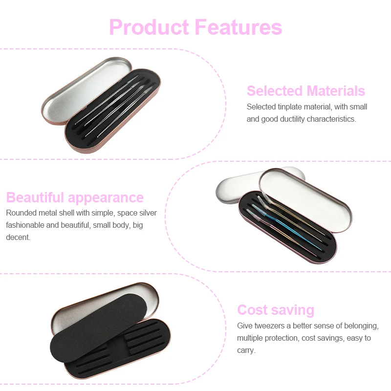 2/3/4 slots pinças de cílios requintado flandres proteção caixa de armazenamento cílios lash extensão beleza lápis caso ferramentas de maquiagem