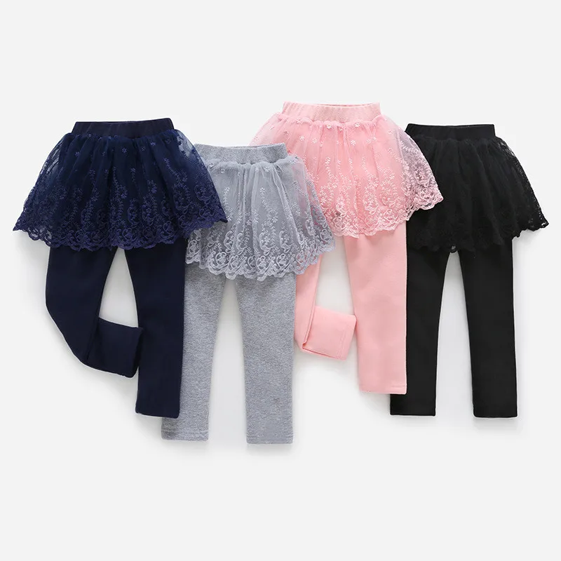 2023 kinder Mädchen Leggings Frühling Herbst Kinder Spitze Tutu Rock Hose Mädchen Beiläufige Dünne Tanz Hosen Niedliche Prinzessin Party Kleidung