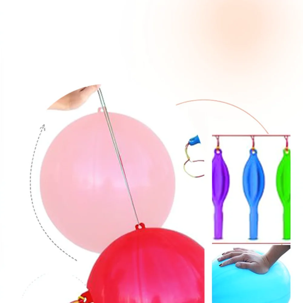 Thickened Latex Punching Ball Toy Elastic Band Balloon Interactive Sport Equipment For Children Park Camping Party Game