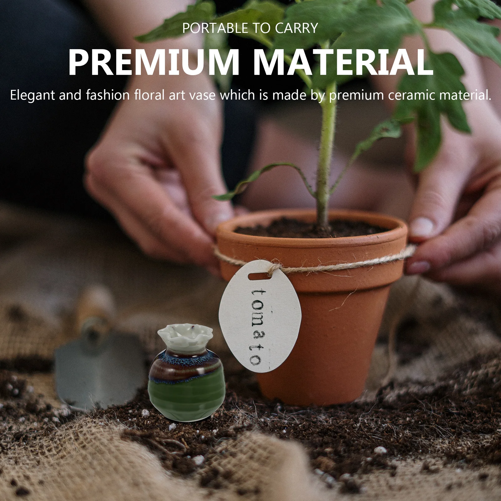 

2Pcs Ceramic Flower Vases Modern Simple Mini Vase for Home Decoration Floral Arrangement Container Ceramic Flower Vases