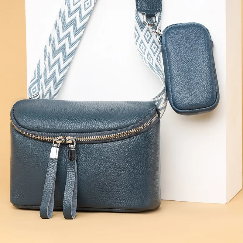 Genuine Leather Woman Chest Bag High Quality Cow Leather Women's Crossbody Bag With Small Purse Female Handbags Waist Bags