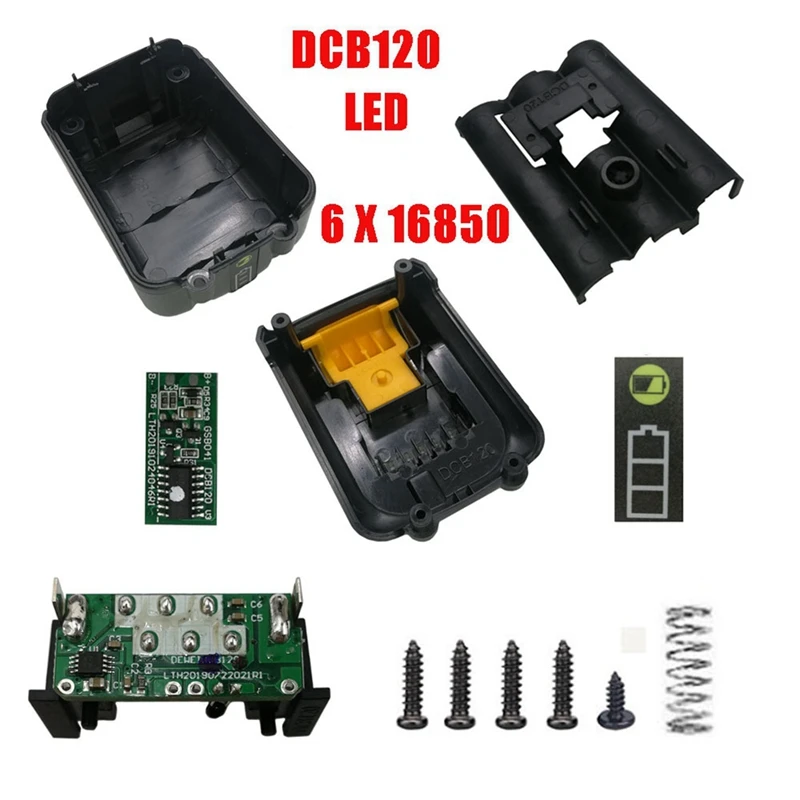 1Pcs DCB120 Battery Plastic Case PCB Charging Protection Circuit Board Case For Dewalt 10.8V 12V Li-Ion Battery Dcb125 Dcb127