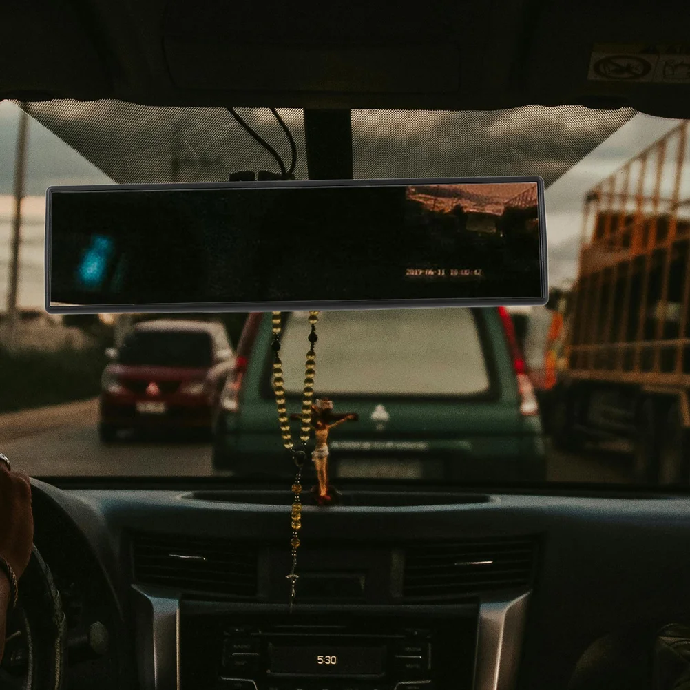 

Extra Wide Car Rearview Mirror Clear Vision Interior Vehicle Mirror for Safe Lane Changes and Reversing with Modern Design