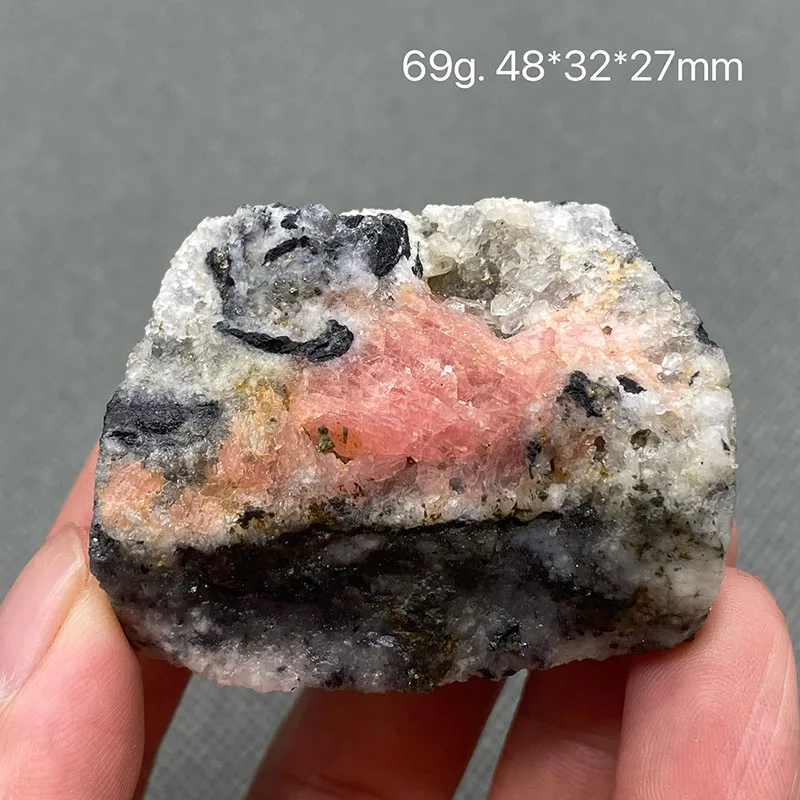 100% Natural Quartz Rhodochrosite and Purple Fluorite Pyrite Mineral Crystal Specimen