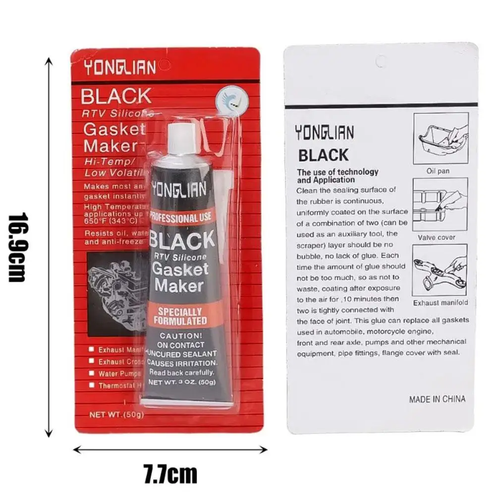 50/80g Car Black Silicone-free Sealant Universal Waterproof And Oil-resistant Repair Adhesive Glue Auto Repair Tool Paste Glue