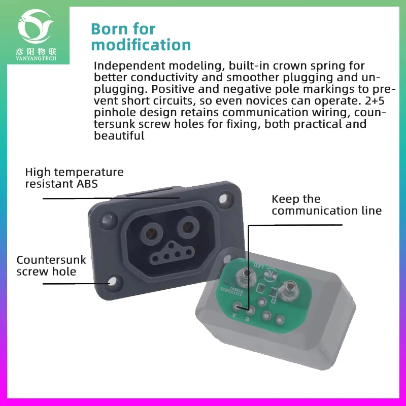 For Ninebot NIU SOCO Battery Charging Head Female Seat B110P E100 E200 TCTS Battery Connector