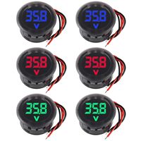 2/4pcs DC 4-100V Car Voltage Gauge LED Digital Display 12V 24V Waterproof Voltmeter Round Voltage Meter Volt Detector Tester