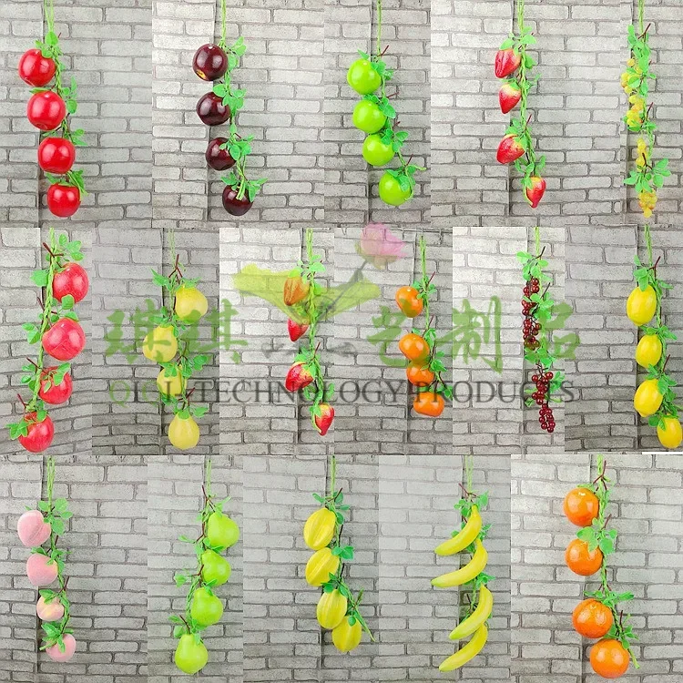 4Heads Artificial Fruits Pear Peach Lemon Apple Orange Banana Grapes Home Decoration Festive & Party Supplies Fake Fruits String