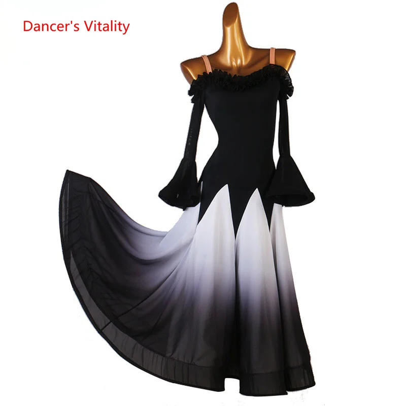 Modern Dance Clothes Dress Waltz Performance Skirt High-End Custom Dance Clothing Ballroom Dance Clothes Dresses Dance Wear