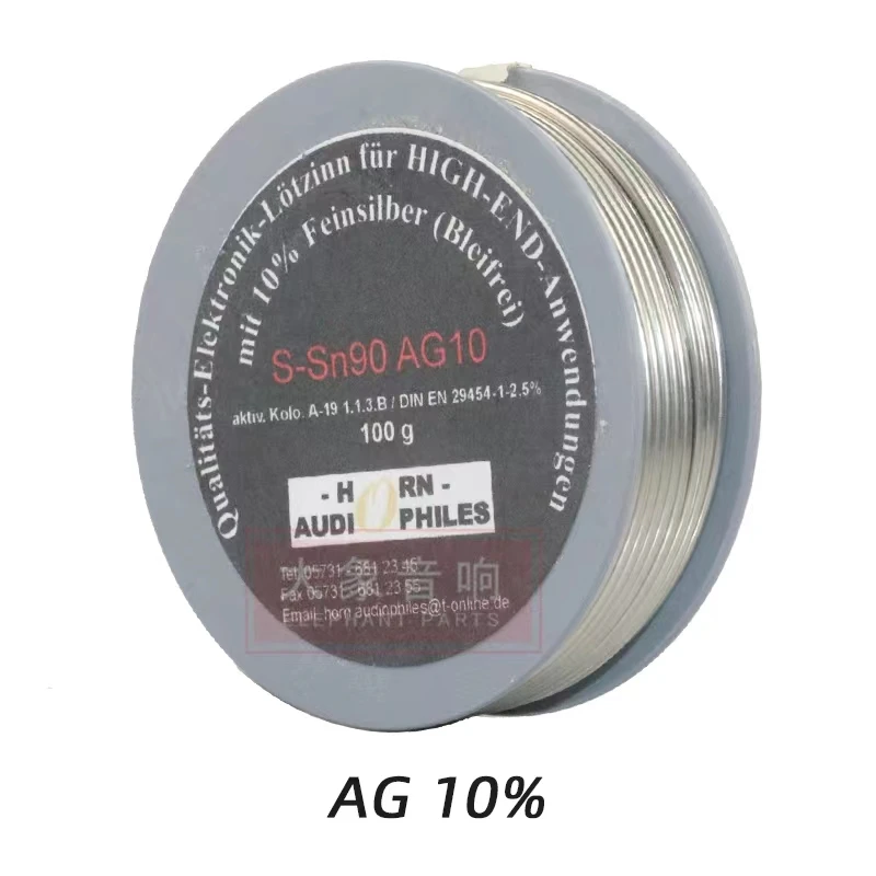 

1-5m bulk German AG audiophile Silver soldering wire Silver content 10% OD 1mm DIY low melting point soldering iron Solder Wire
