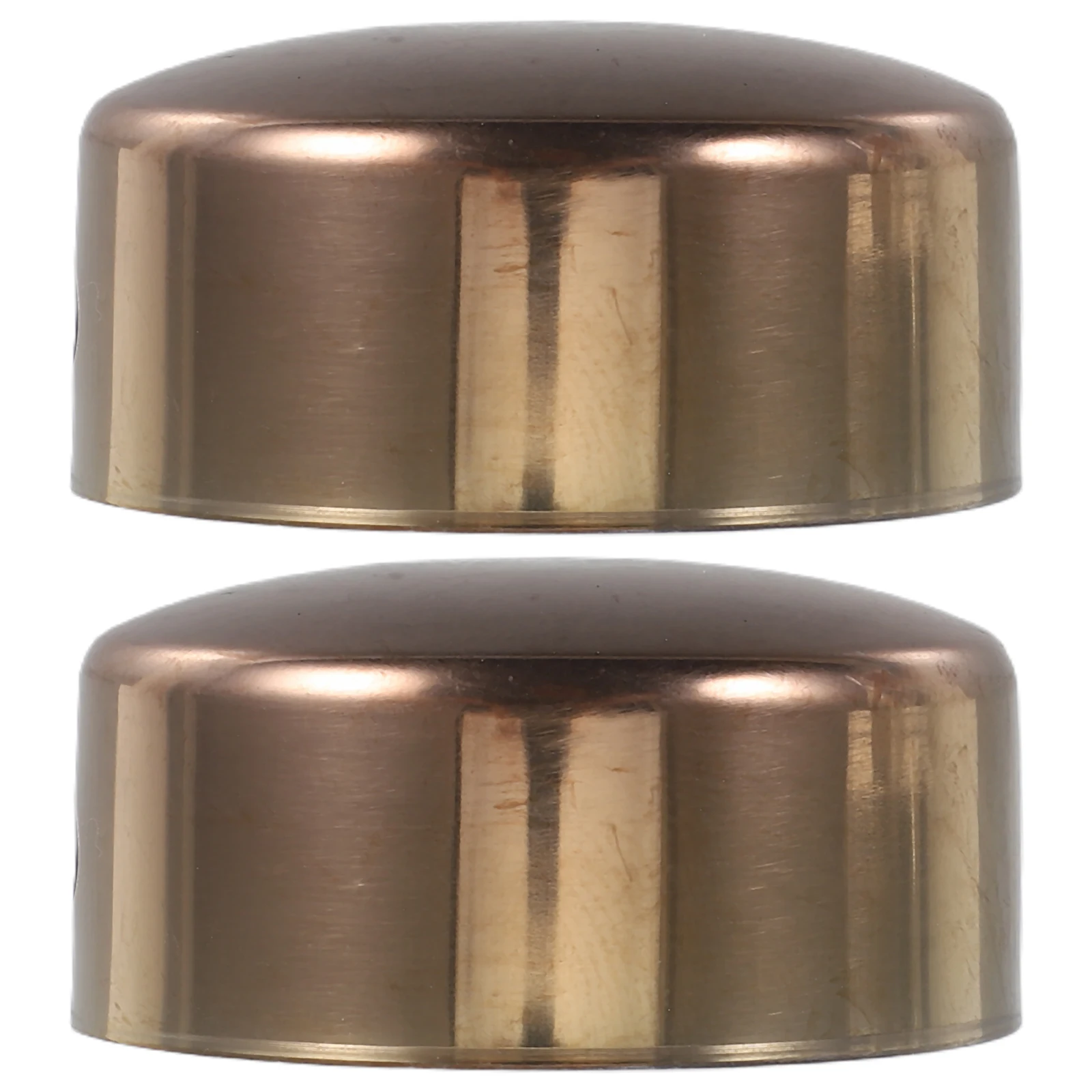 

2 Pcs Stainless Steel Handrail Cover End Covers Round Rose Gold Fixing Accessories