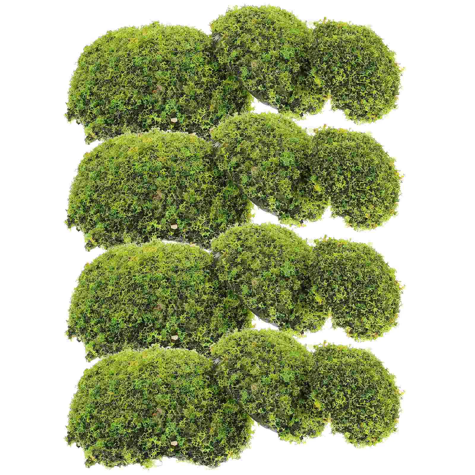 

6Pcs Decorative Artificial Moss Rocks Artificial Mossy Stone Decorations Outdoor Garden Moss Rocks diy artificial moss stone