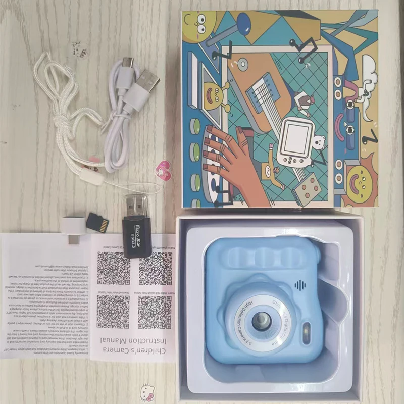 كاميرا أطفال 32G فورية 1080P HD عدسة مزدوجة كاميرا رقمية لصور السيلفي للفتيات والأولاد هدايا عيد الميلاد ألعاب أعياد الميلاد للأطفال