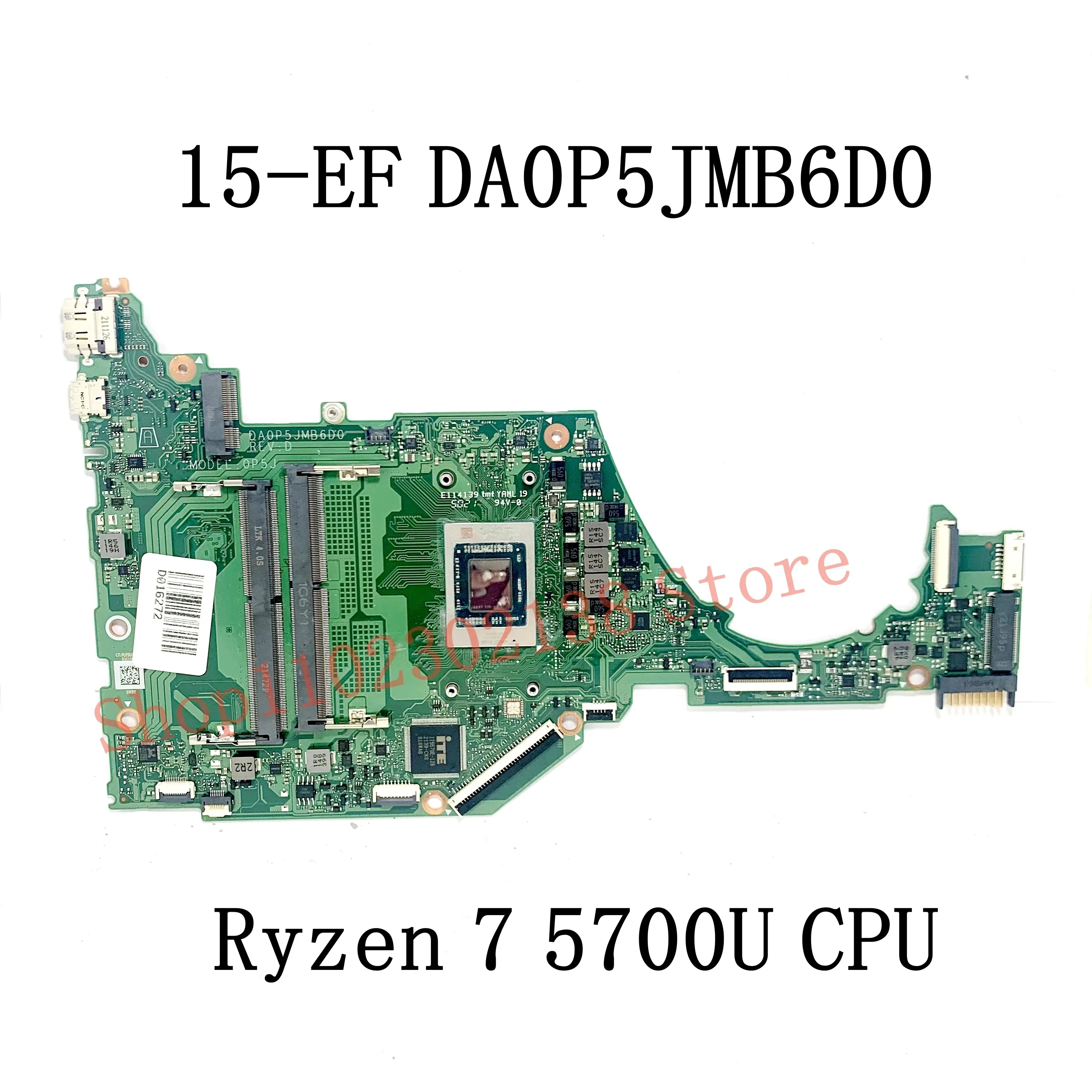 Imagem -04 - Laptop Motherboard Da0p5jmb6d0 r3 5300u r5 5500u r7 5700u Cpu para hp 15-ef 15s-er 15s-eq Teste de 100 Alta Qualidade