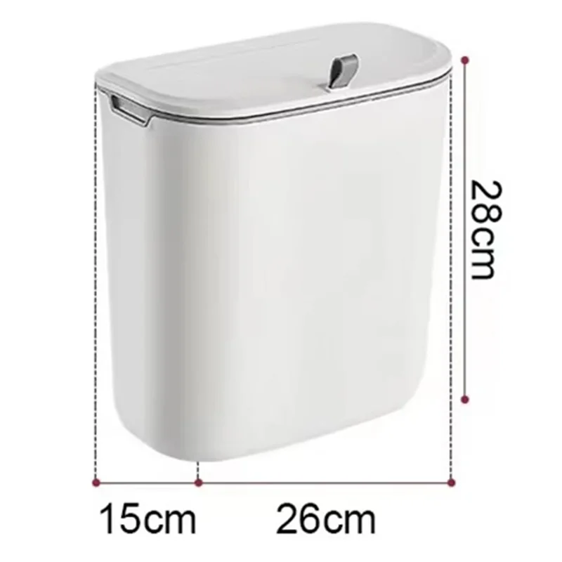 Der wandmontierte Mülleimerabdeckung AY03-9L eignet sich für Küchenschranktüren. Hängender Papierkorb