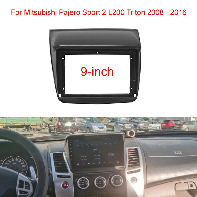 

9 Inch Car Dashboard DVD Stereo Radio Fascia Panel For Mitsubishi Pajero Sport L200 Triton 2008-2016