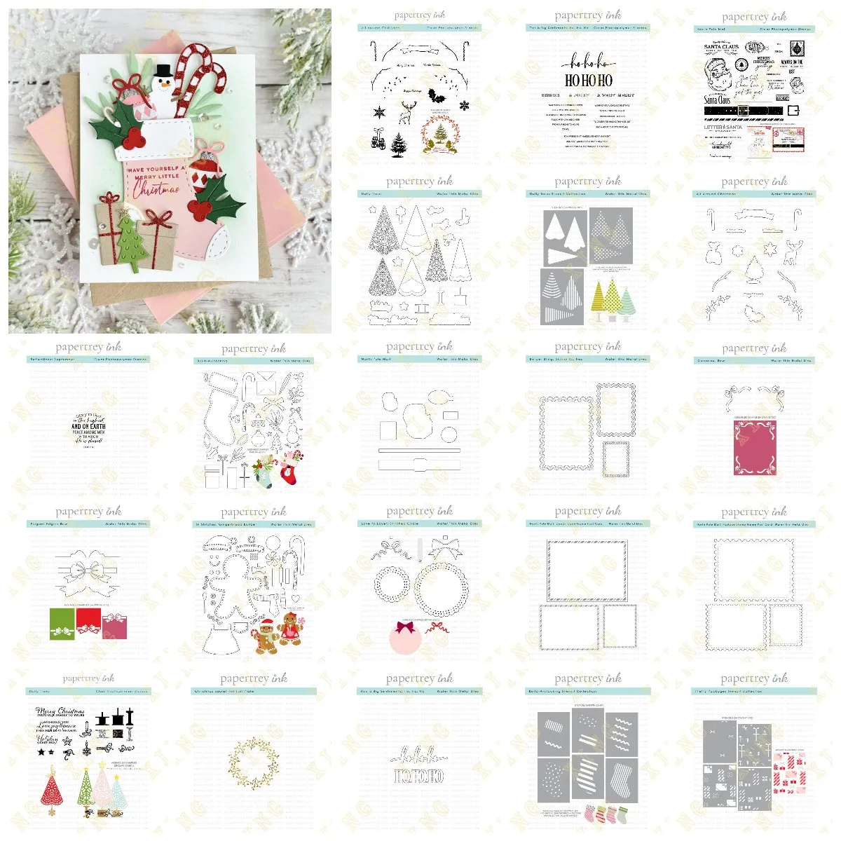 

Cutting Dies Merry Christmas Big Sentiments Ho Clear Stamps Stencil Hot Foil Scrapbooking Album Decoration Craft for DIY Card