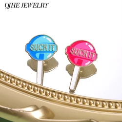 Cute Lollipop Suck it Brooch Enamel Pins Creative Metal Pin Lapel Backpack Badge Funny Jewelry Accessories Gift for Kids Friends