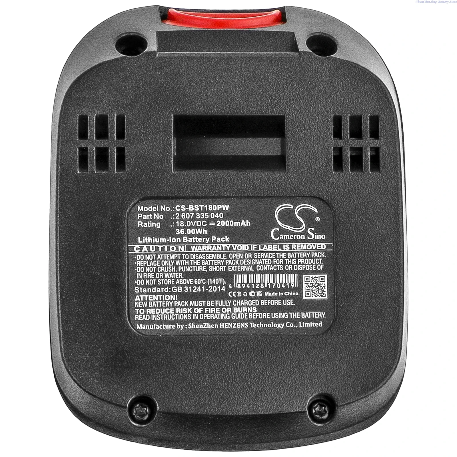 Bateria Cameron Sino 18.0V 2000mAh para Bosch UNEO MAXXH, PSB18LI-2, PSB18LI-2H, PSM18LI, PSR18LI-2, PSR18LI-2H, PST18LI, CityMower 18