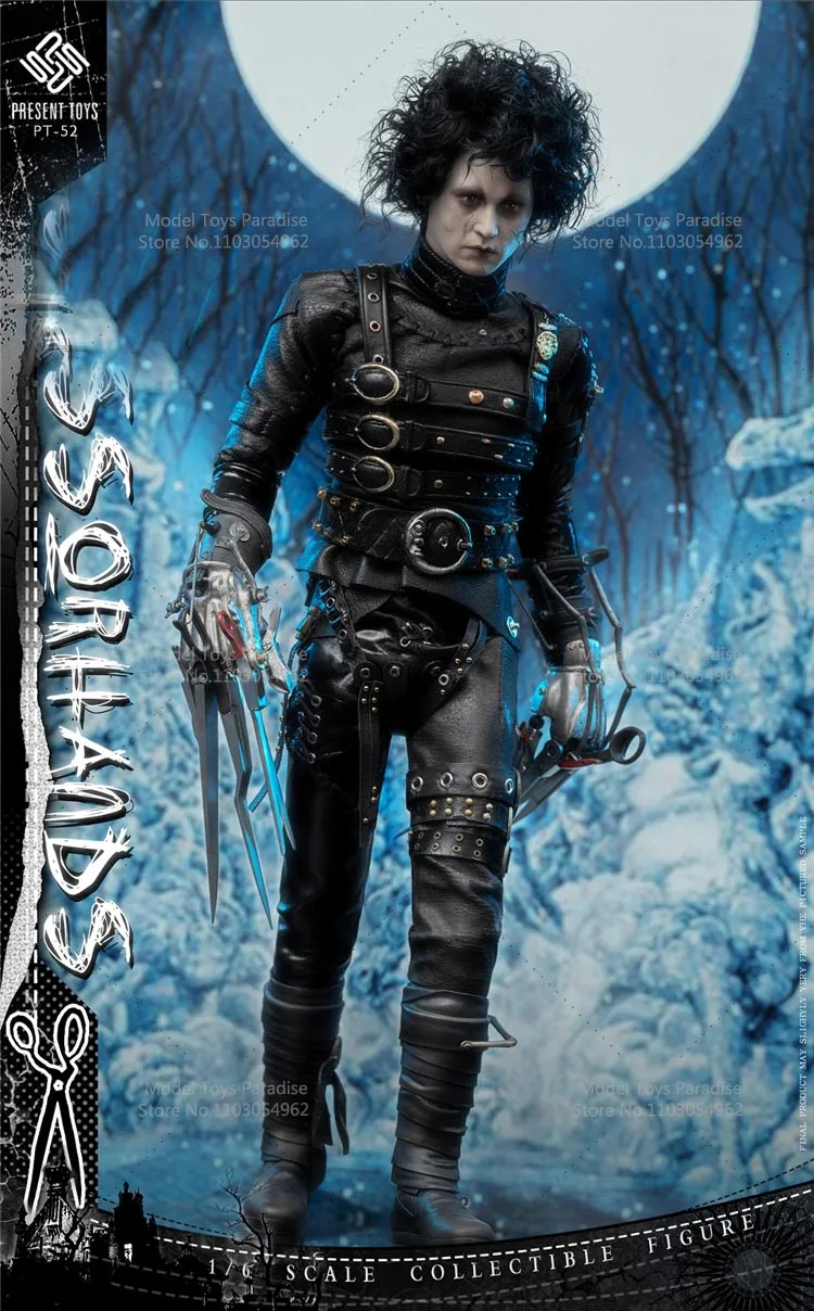 AANWEZIG SPEELGOED PT-sp52 1/6 Collectible Speelgoed Edward Scissorhands Mannen Soldaat Johnny Depp 12 inch Volledige Set Action Figure Model Gift