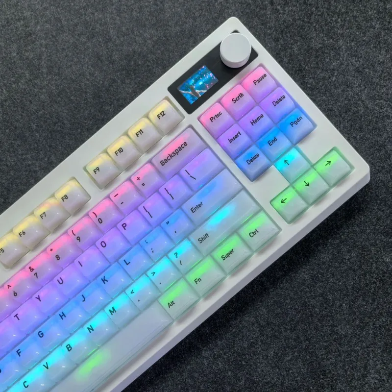 

87 Key Tri Mode Custom Mechanical Keyboard Kit with Screen Knob High Aesthetic Gaming Keyboard