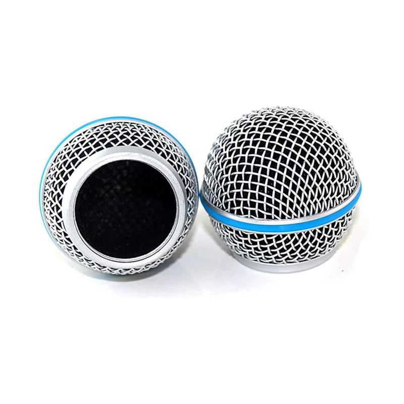 Microphone Grill Head Microphone Grille Ball Cover Parts Acc Replacement Metal Microphone Mesh Head DIY Parts For beta58a