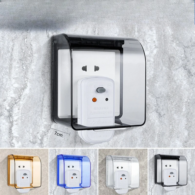 Socket waterproof cover Household transparent waterproof box Protective cover Switch cover Splash-proof box