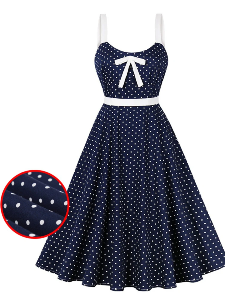 

2024 New Summer Retro Women Dress 1950s 60s Dress Female Print Pinup Rockabilly Sexy Party Dresses Vintage Tunic Vestidos Mujer