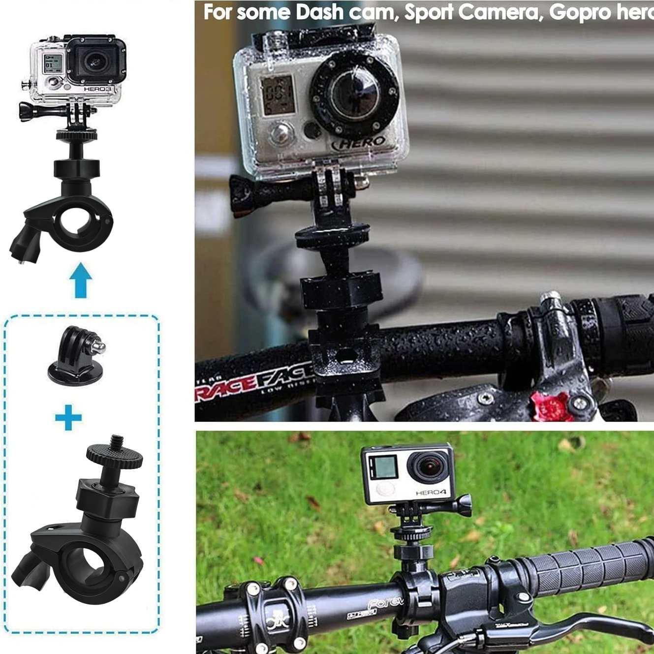 Bicycle Mobile Phone Holder Suitable For Gopro Camera Accessories O Ring Screw Head Motorcycle Riding Fixed Bracket Adapter