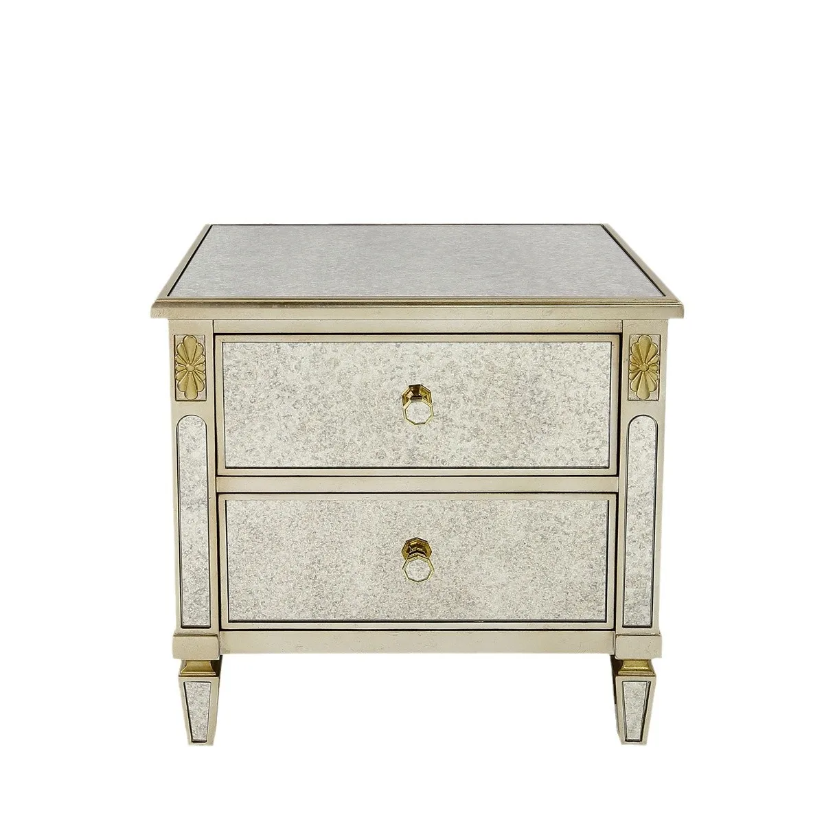 طاولة بجانب السرير منحوتة من الخشب الصلب على الطراز الأوروبي مخصصة على الطراز الفرنسي لغرفة النوم لاستخدام غرفة المعيشة #5