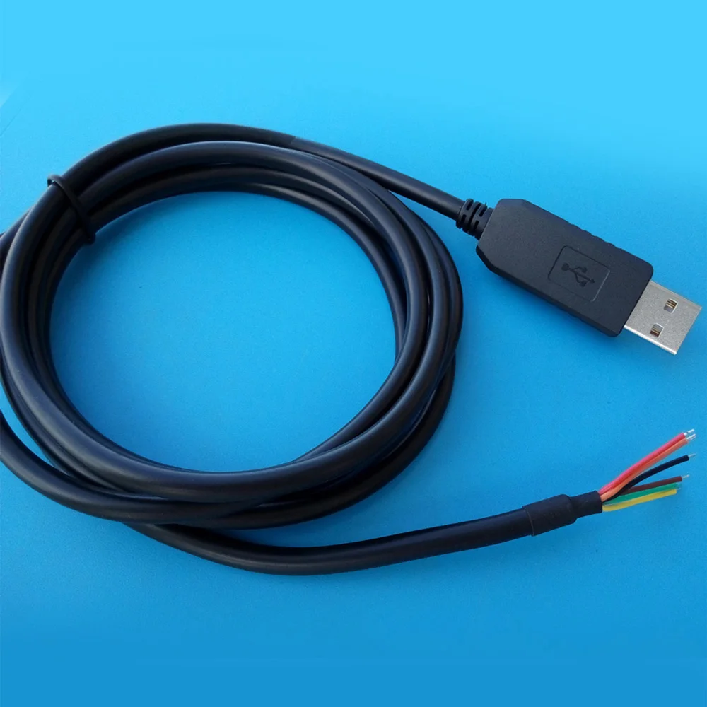 PL2303 USB RS232 kami 1800 kabel seri ujung kawat Chip Prolific untuk MCU PLC CPU kabel kepercayaan