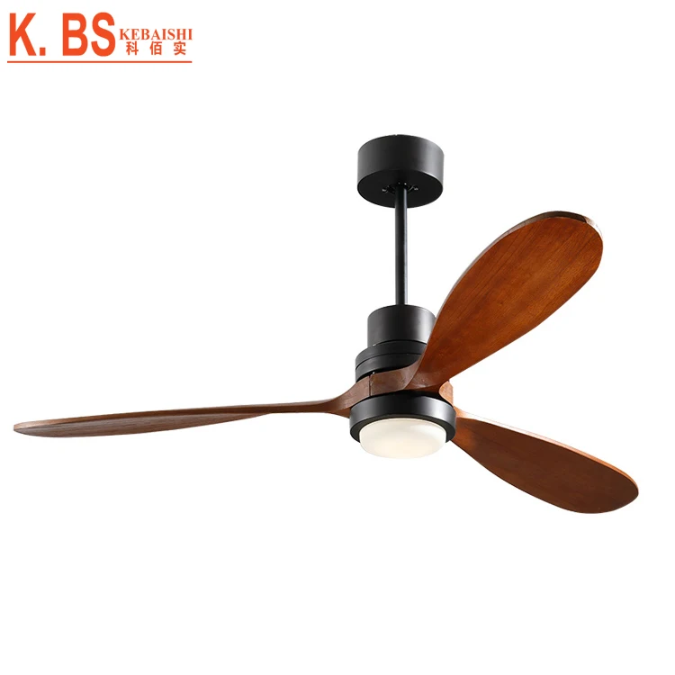 

Hot Sale 52 inch Products Energy Saving Fan Light Decorative Walnut Natural Wood Ceiling Fan With Light