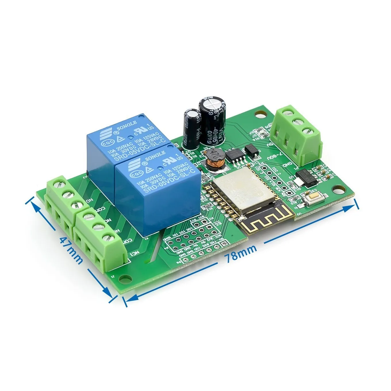 Esp8266 Draadloze Wifi Relay Controller Module ESP-12F Voor Iot Smart Home App Dc 5V-80V