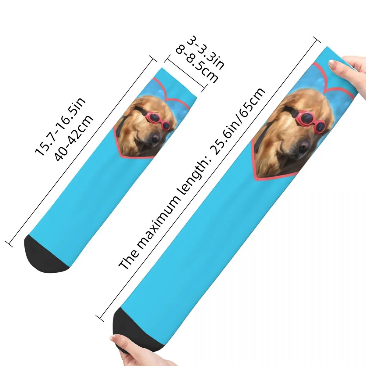 Hip Hop Retro Doggo Stickers Swimmer Dog Crazy Men's Socks Shiba inu Unisex Harajuku Printed Funny Novelty Crew Sock Boys Gift