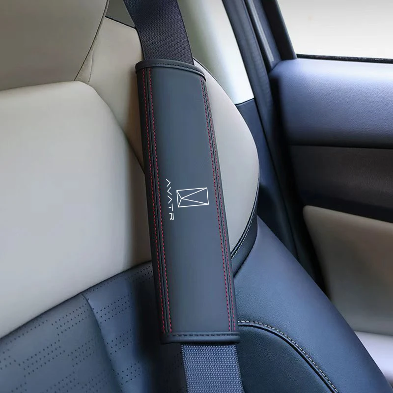 2 قطعة بولي Leather الجلود مقعد السيارة حزام الكتف حزام غطاء التأمين حزام غطاء ل Avatr 07 11 12 E16 ماكس Avita ESV اكسسوارات السيارات