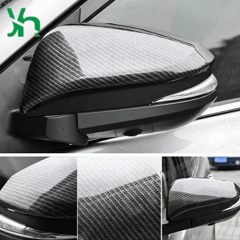 مناسبة لتويوتا هايلاندر RAV4 هارير ألياف الكربون الجانب مرآة مرآة الرؤية الخلفية غطاء مرآة الرؤية الخلفية لاصق M نوع