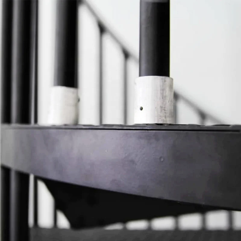 custom.Modern Stainless Steel Handrail Steel Structure Railings and Steps Staircase Space Saving Rotating Stairs