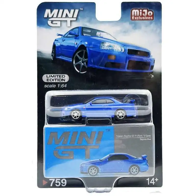 MINIGT en Stock 1:64 LBWK RX7 992 Skyline GTR R35 CIVIC M3 modelo de coche fundido a presión juguetes paquete Blister
