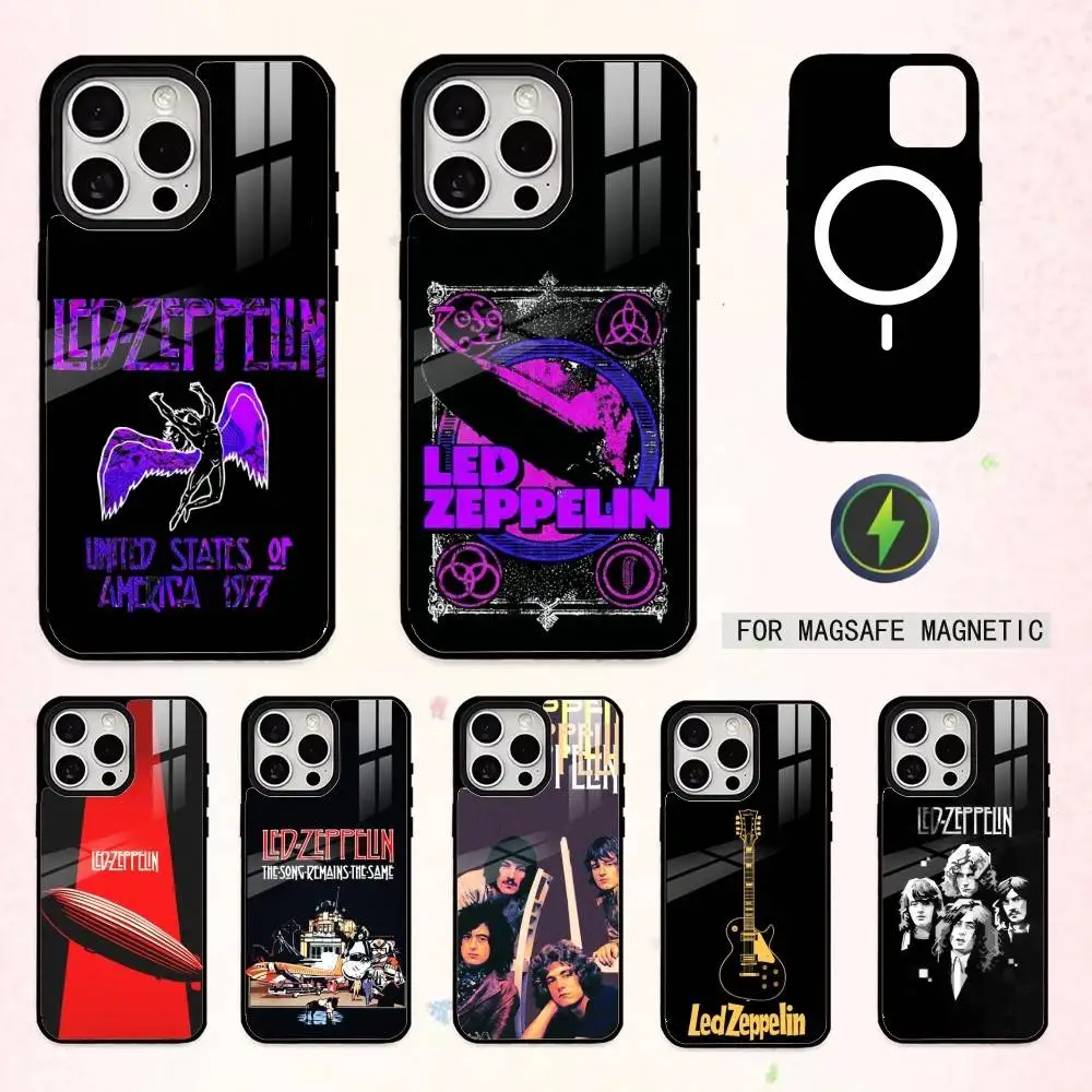

cool L-Led Zeppelin Band Phone Case For iPhone17,16,15,14,13,12,11 Plus,Pro Max Magnetic For Magsafe Wireless Charging