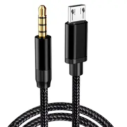 Micro Usb To Jack 3.5mm Audio Cable Connector Aux Cable 3.5mm Headphone Plug Phone Audio Adapter Cable for V8 Live Microphone