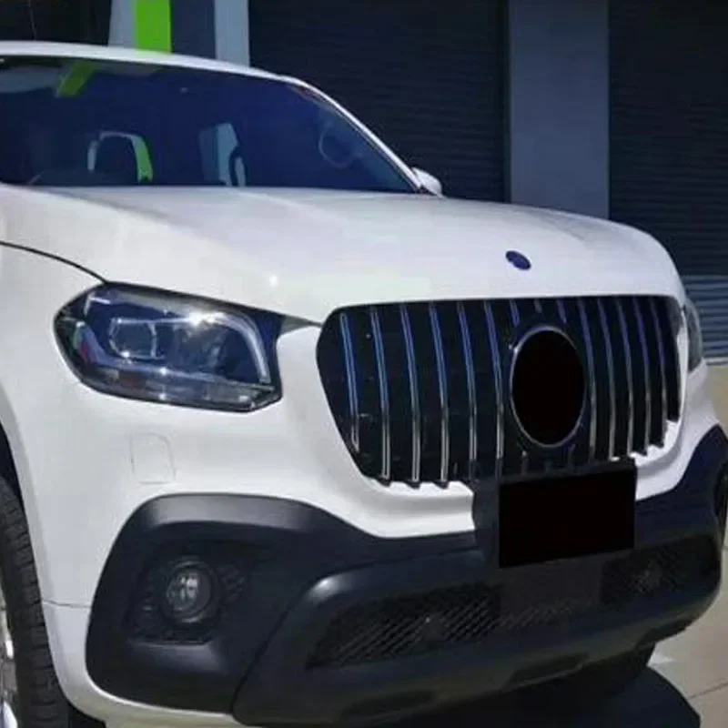 Front grill mesh mask bumper grille Fit For Mercedes Benz X-class 2018 2019 2020 Truck Pick up Front Middle Grille Accessories