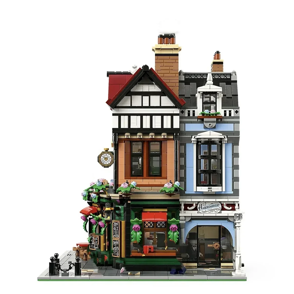 Creative Expert Tudor Corner Model Modular House Building Blocks Compatible 10350 Street View Toys For Kids Adults